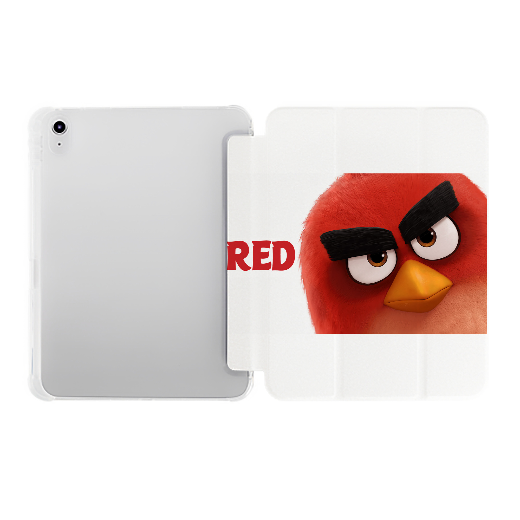 （画像用） Angry Birds アングリーバード IPad ケース ペン収納付き 三つ折りスタンド PUレザー×シリコン 対応機種9.5/10.5/10.9インチ